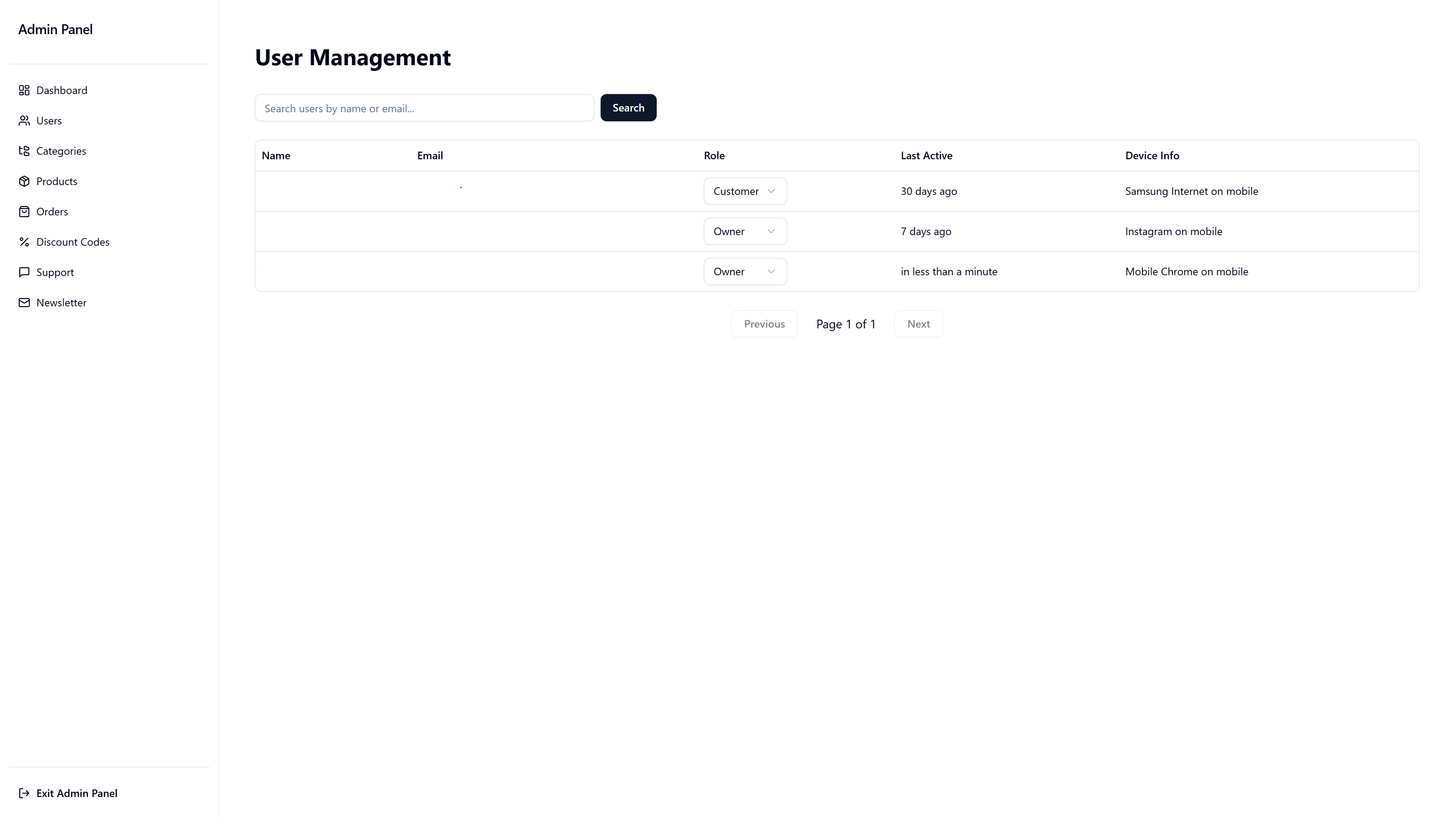 Admin Panel View 1 new